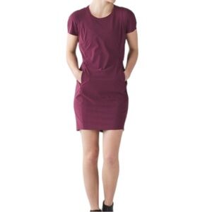 French Connection Burgundy Knee Length Zipper Back Dress | Size US 4